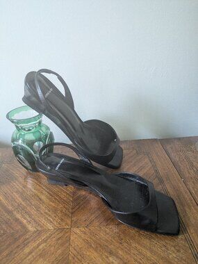 Pierre Hardy black "Amber" wedge sandals